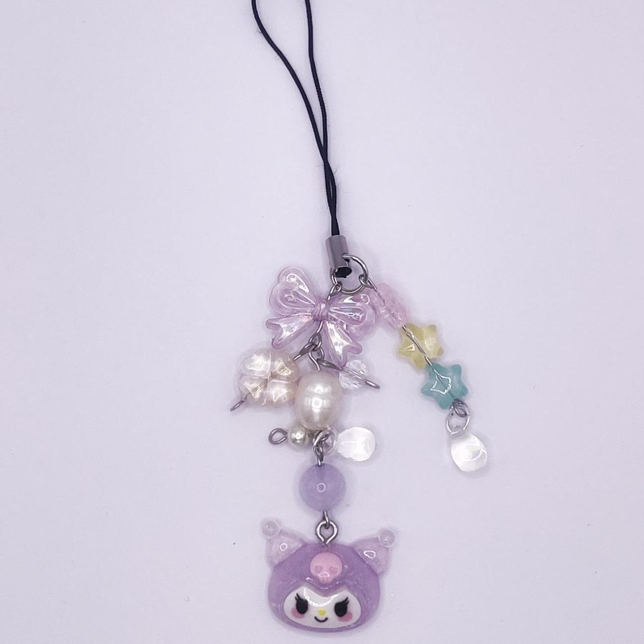 cute kuromi phone charm (⊃｡•́‿•̀｡)⊃ shipping... - Depop