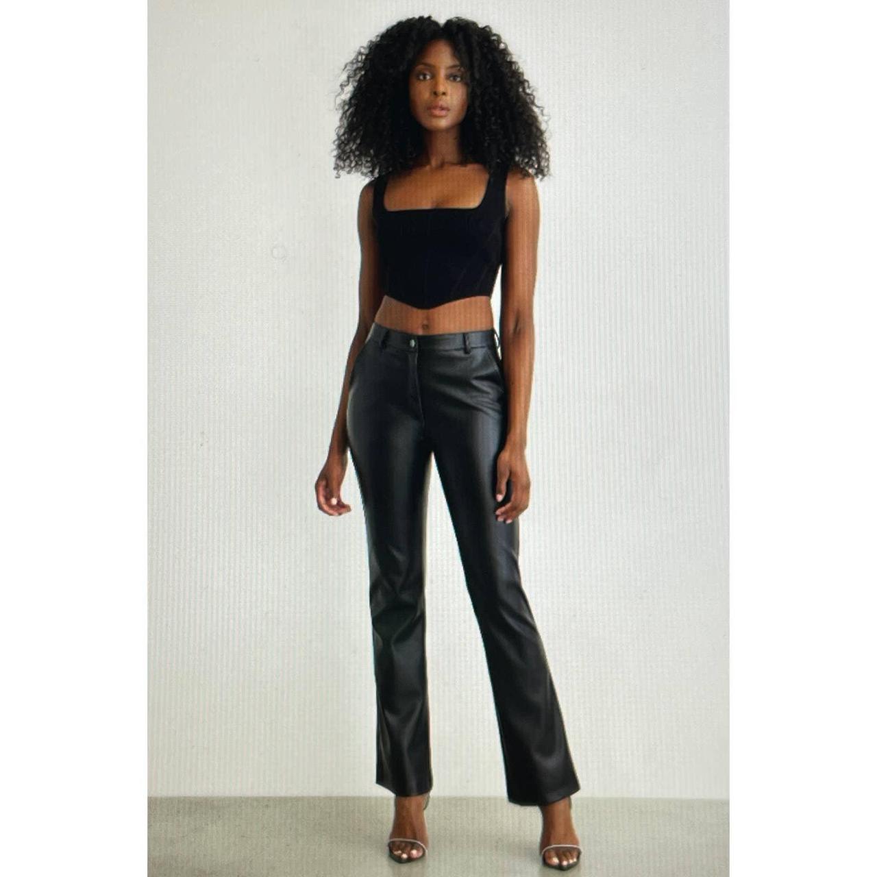 DYNAMITE Helena Demi Boot Faux Leather Pant - NEW w/ - Depop