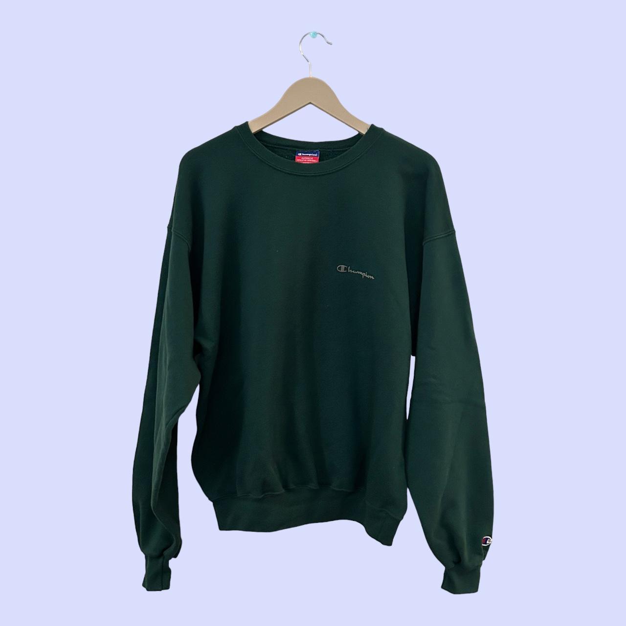 Forest green champion crewneck hotsell