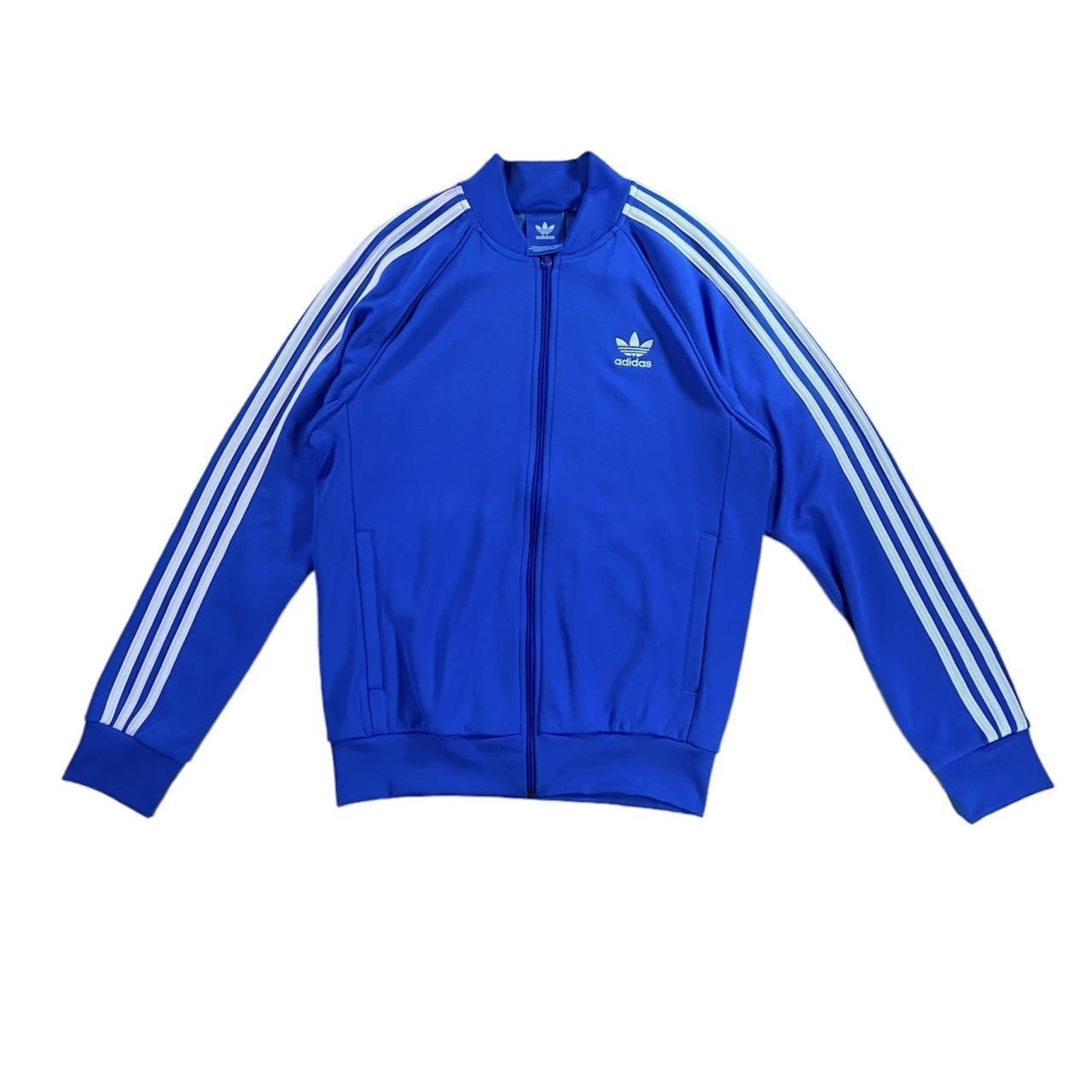 Adidas Royal Blue superstar track jacket. Great... - Depop