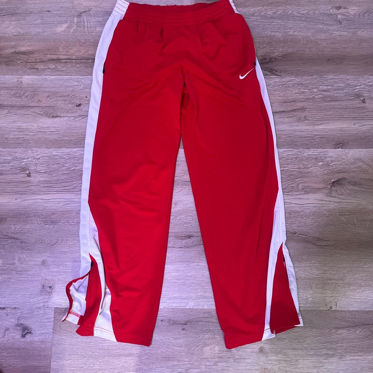 mens red nike track pants