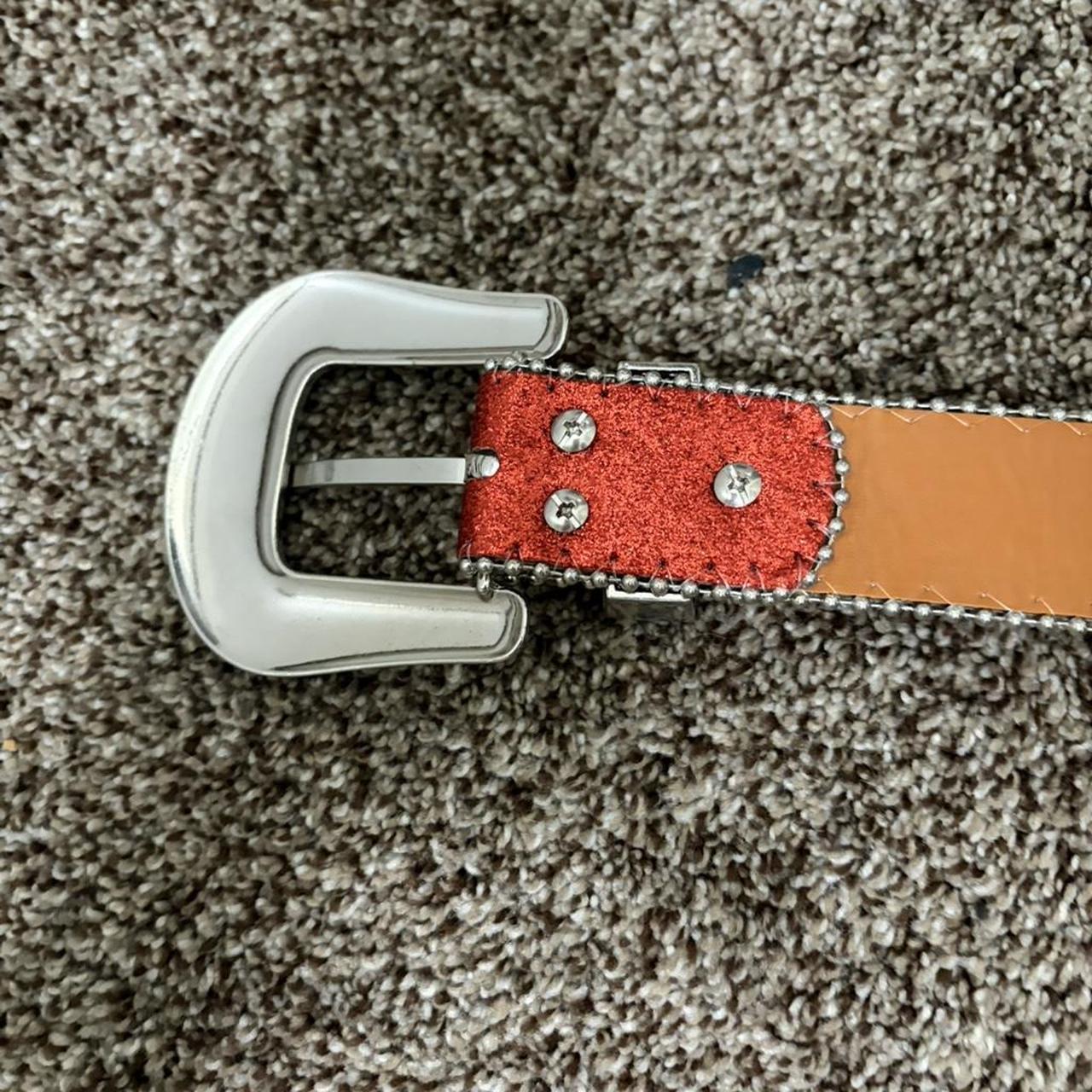 Women's Belt - Red/Multi – Sparkly red belt with … - image 3