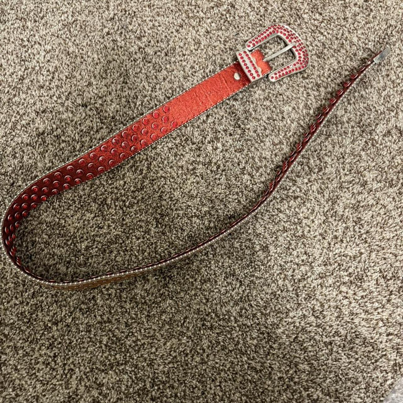 Women's Belt - Red/Multi – Sparkly red belt with … - image 1