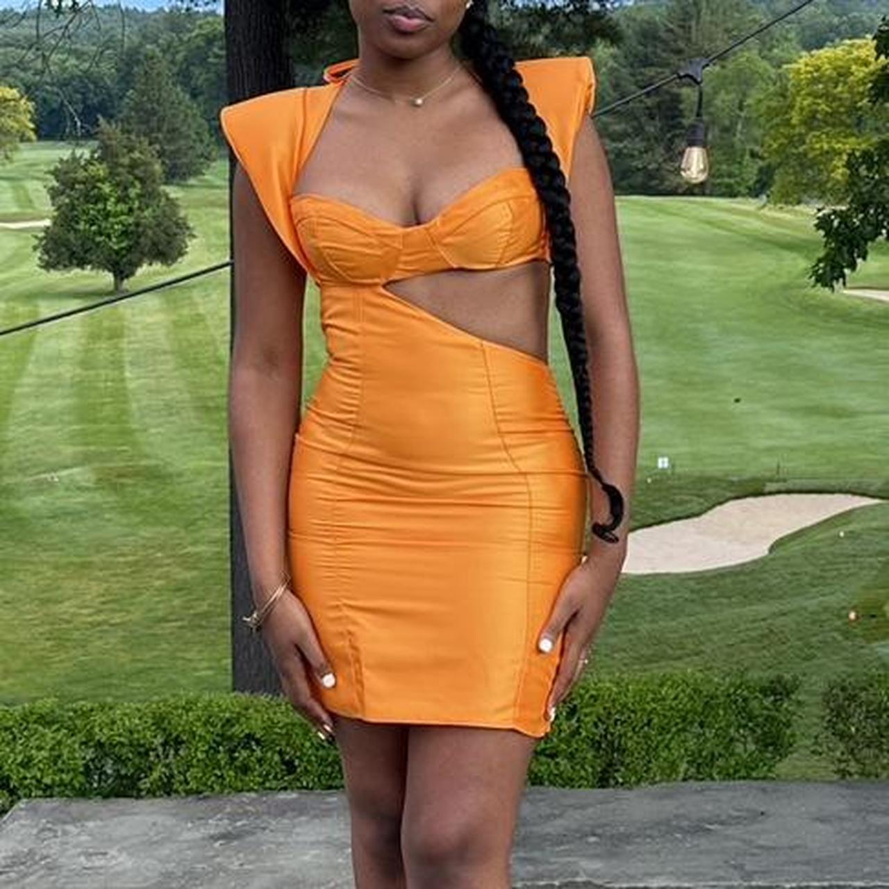 Asos orange dress best sale