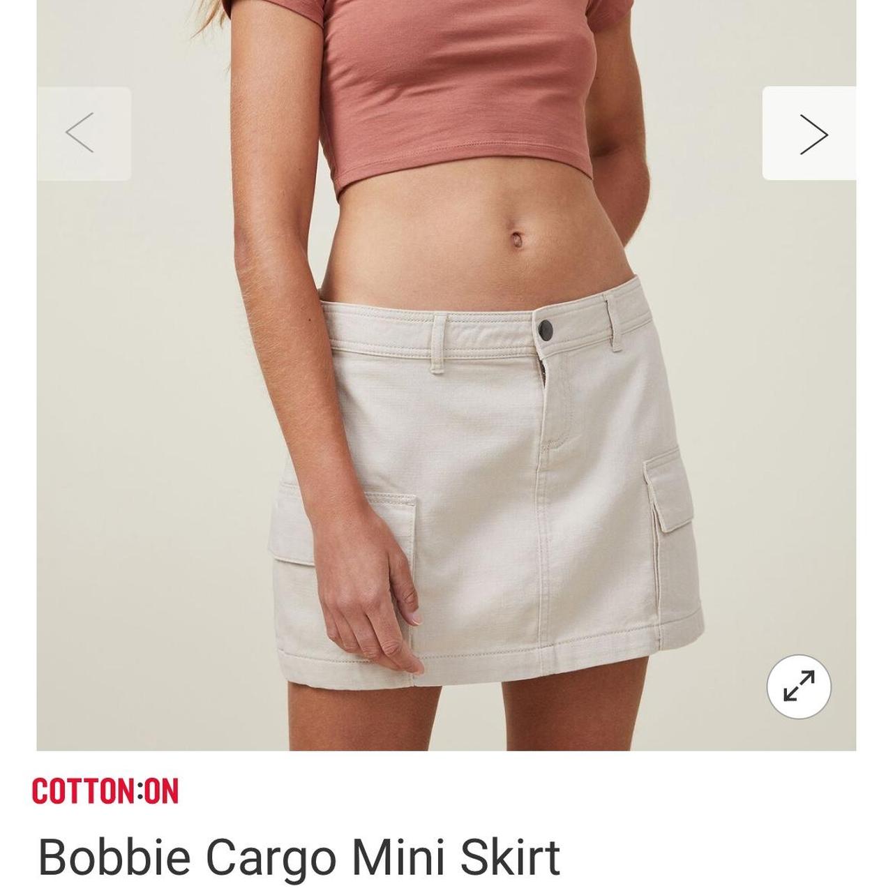 Cotton on cargo skirt beige Depop