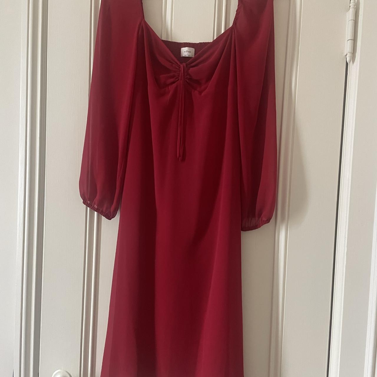 Wilfred Women's Red and Burgundy Dress | Depop