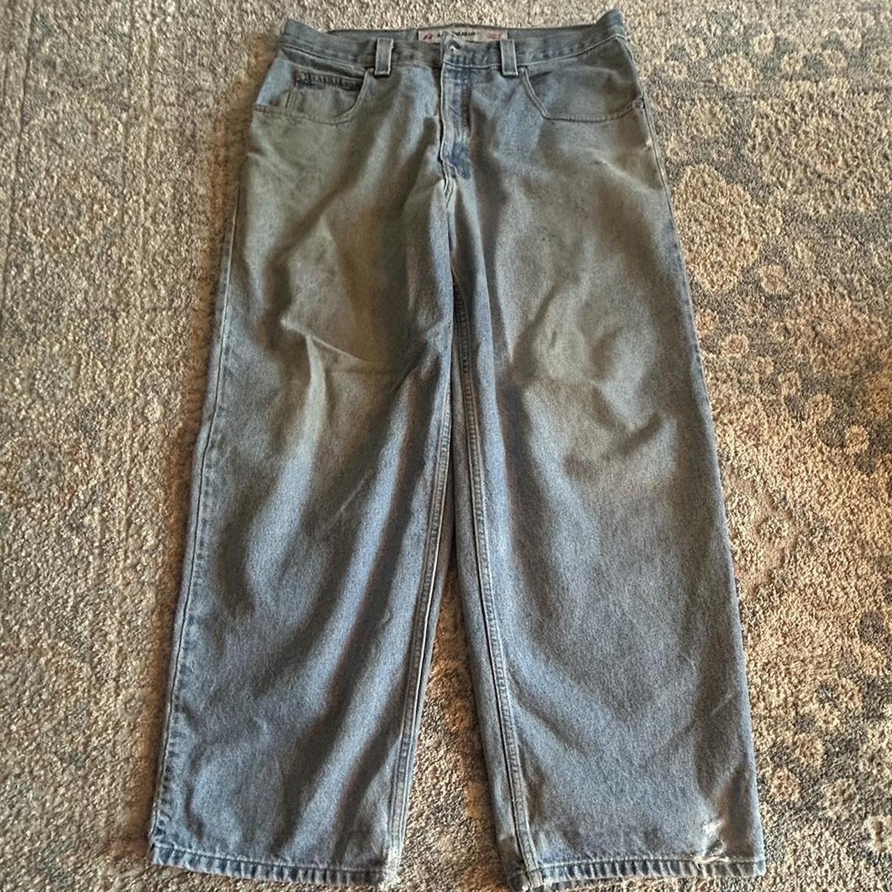 Anchor Blue beyond baggy jeans Size 36/32 Good... - Depop