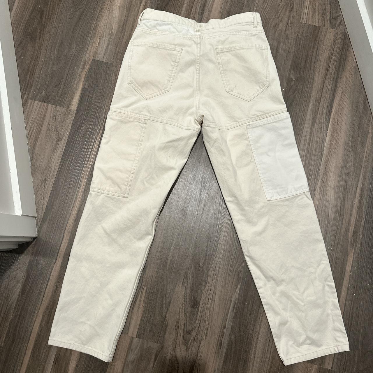 Zara Men's Cream Trousers Depop