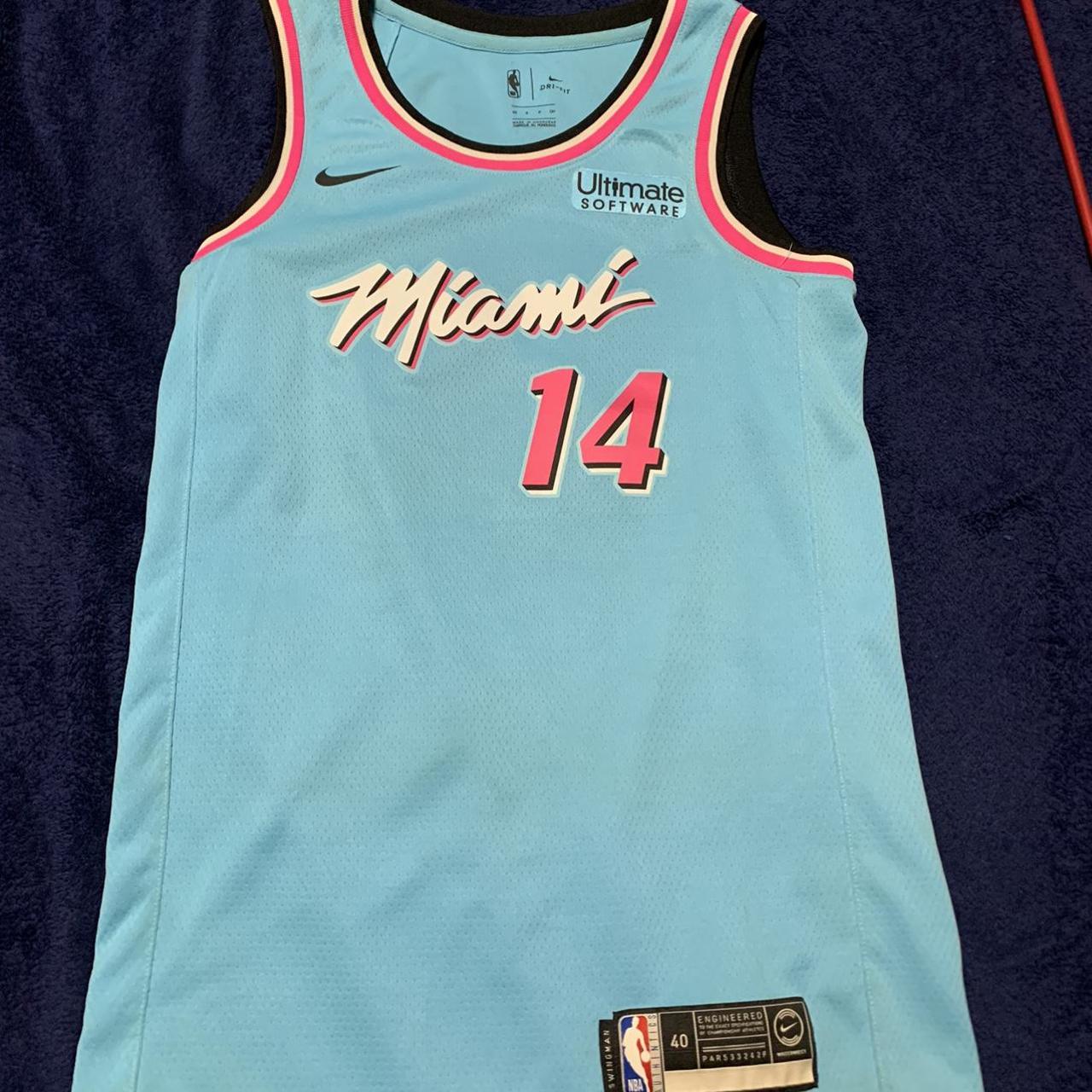 City Edition Blue Tyler Herro 14 Miami Heat - Depop