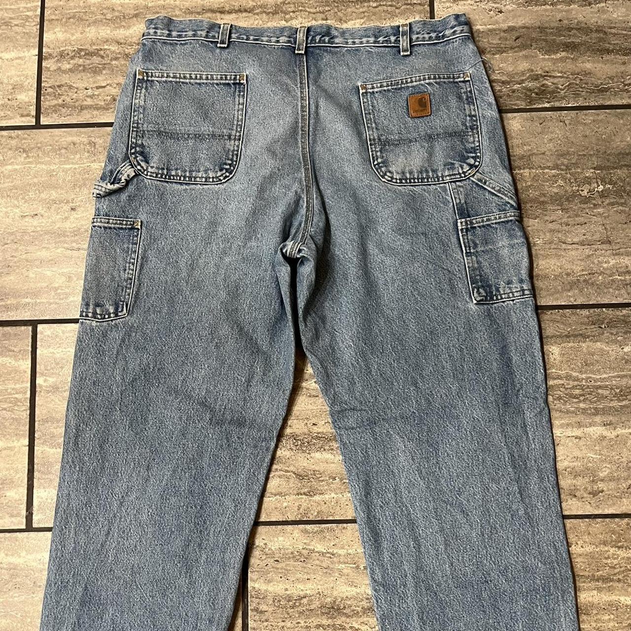 Carhartt Men's Blue Jeans | Depop