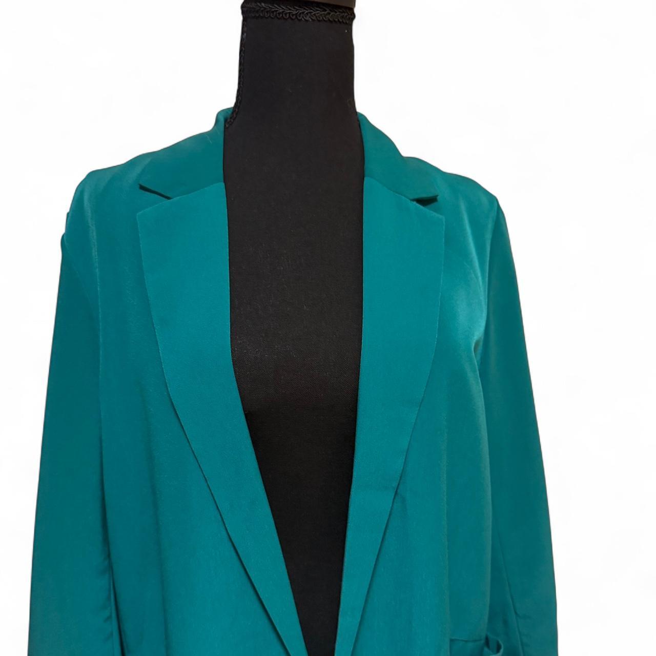 Mango Women's Blazer Jacket - Green/Blue - M – Ma… - image 2