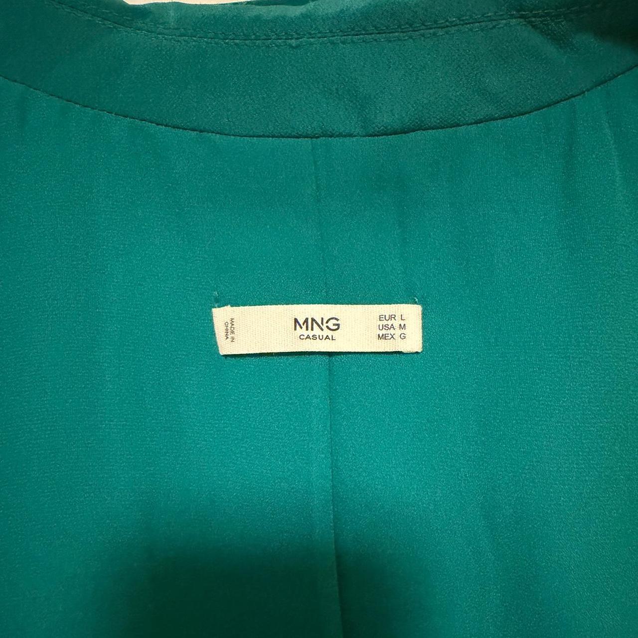 Mango Women's Blazer Jacket - Green/Blue - M – Ma… - image 4