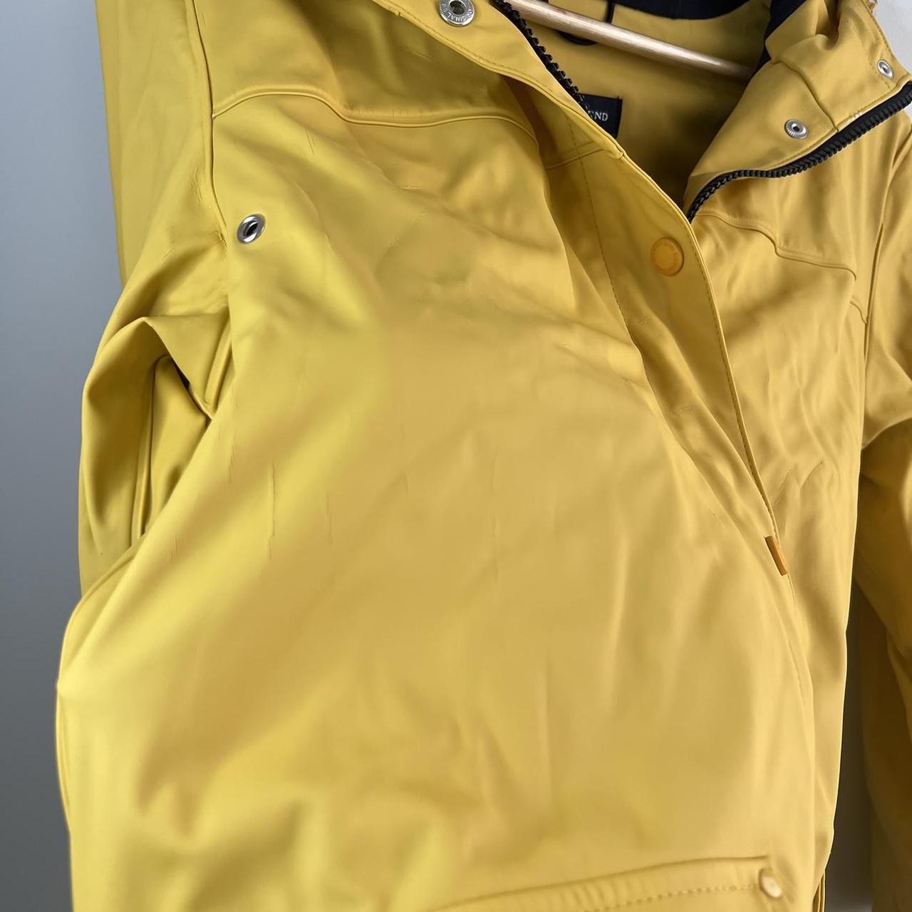 Lands' End Women's Yellow and Blue Jacket Depop