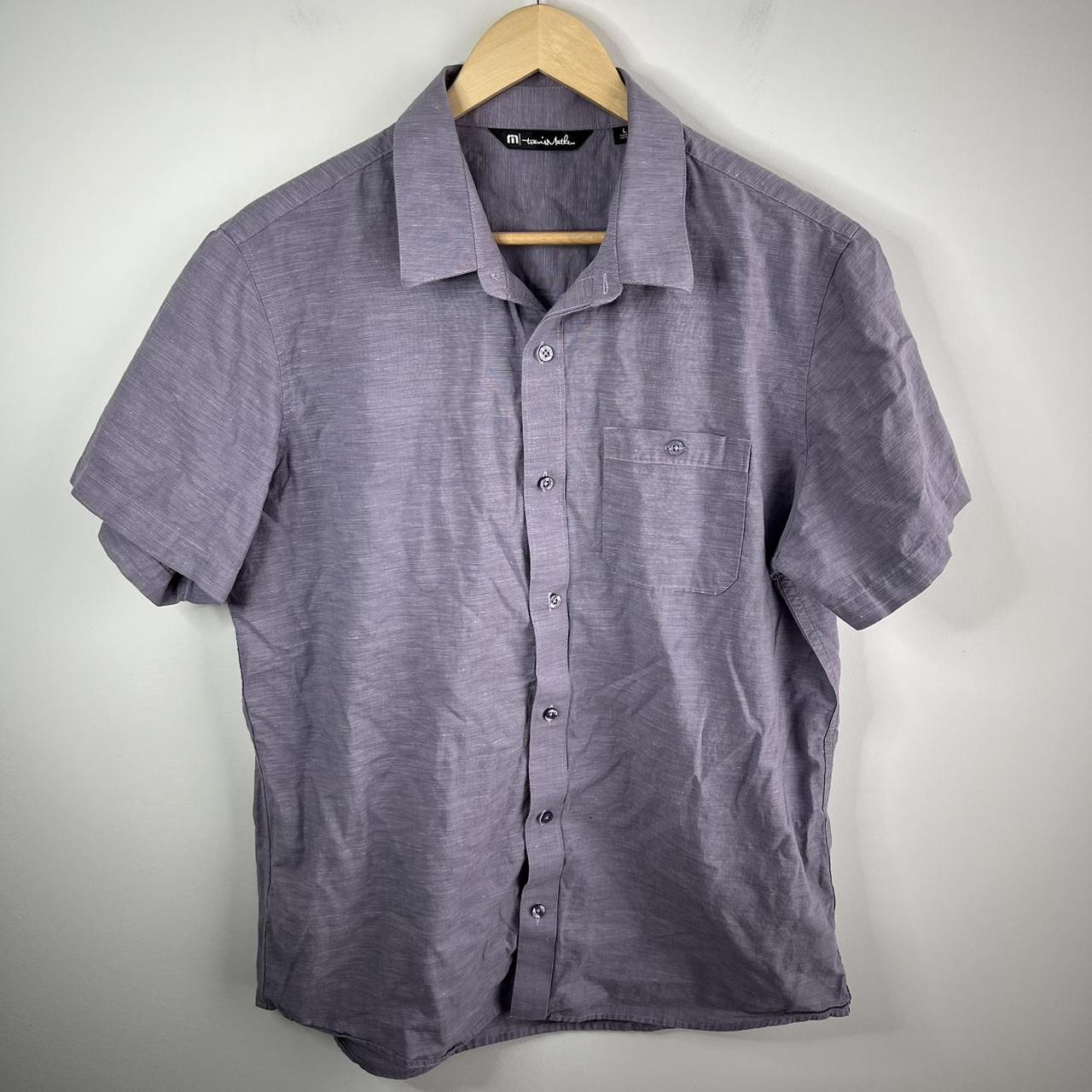 Travis Mathew Large Shirt Mens Purple Button Up... - Depop