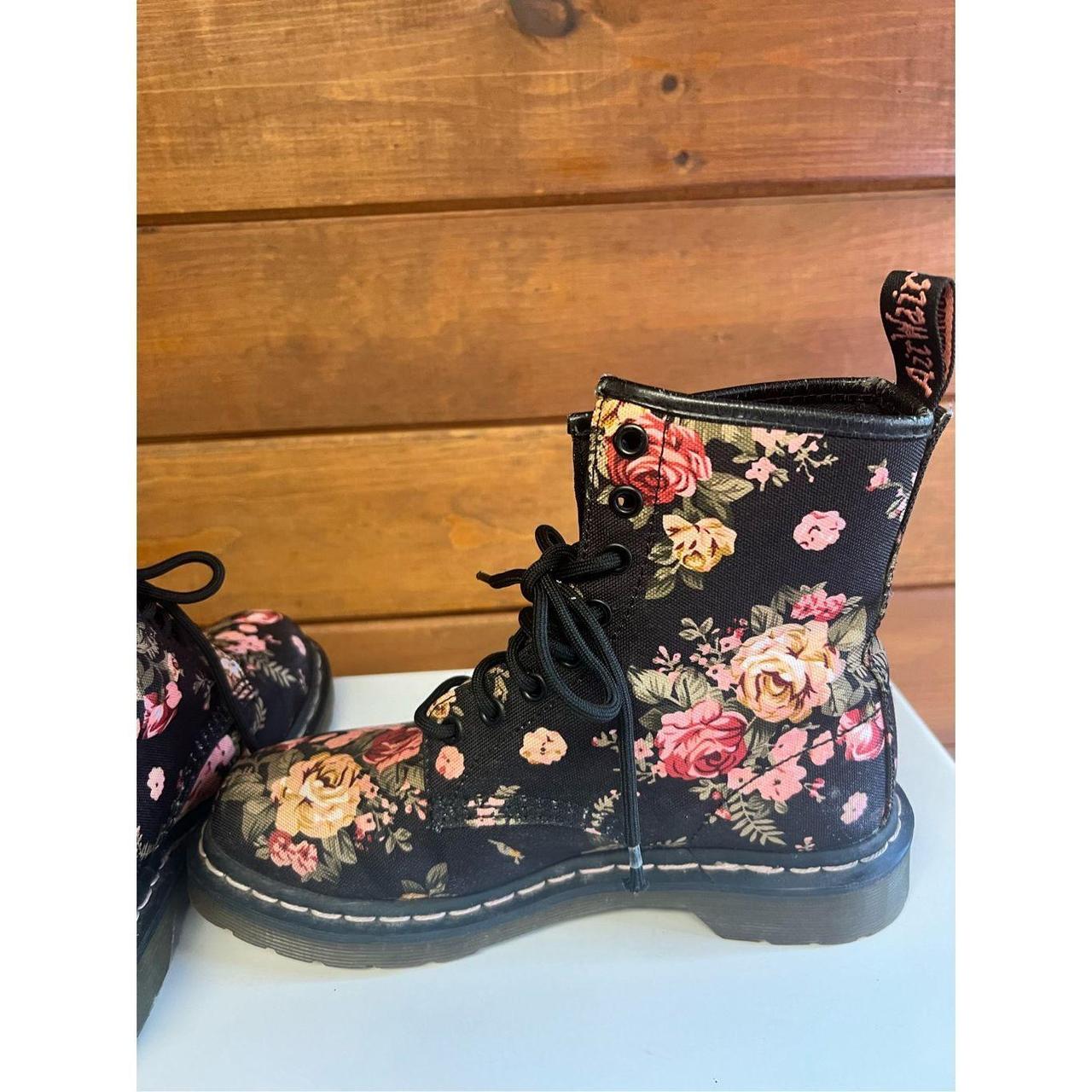 Floral doc martens canvas best sale