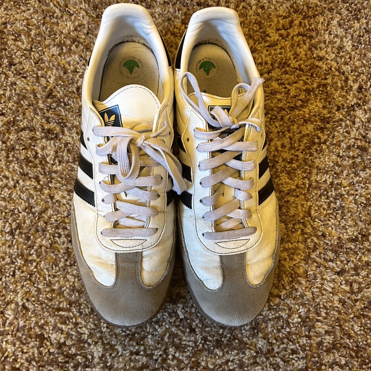 Adidas samba classic white mens size 12 ok condition... - Depop