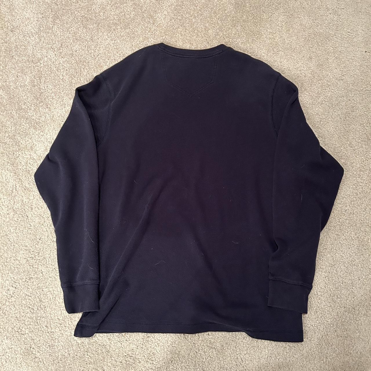 Navy blue eddie bauer thermal waffle knit Size... Depop