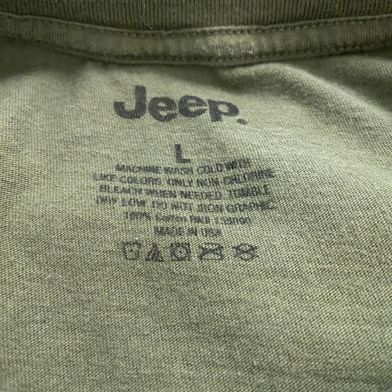 Jeep Men's Khaki and Orange T-shirt | Depop