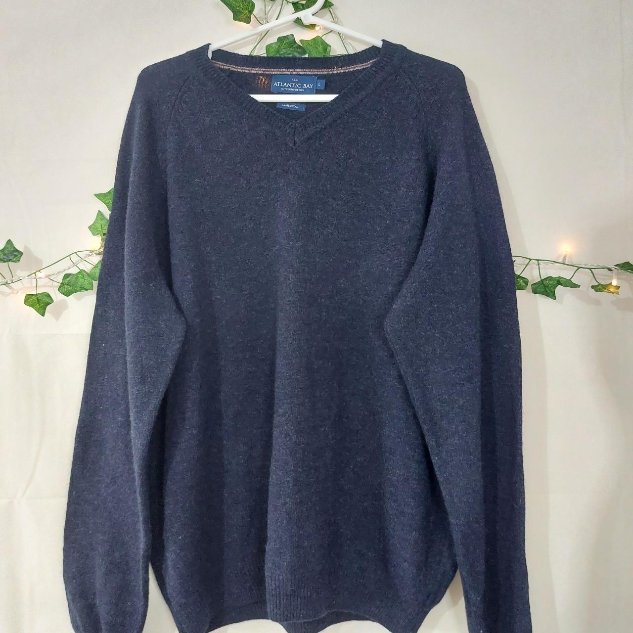 NEW Lucky Brand Women's Navy Hi-Low Pullover Sweater - Depop