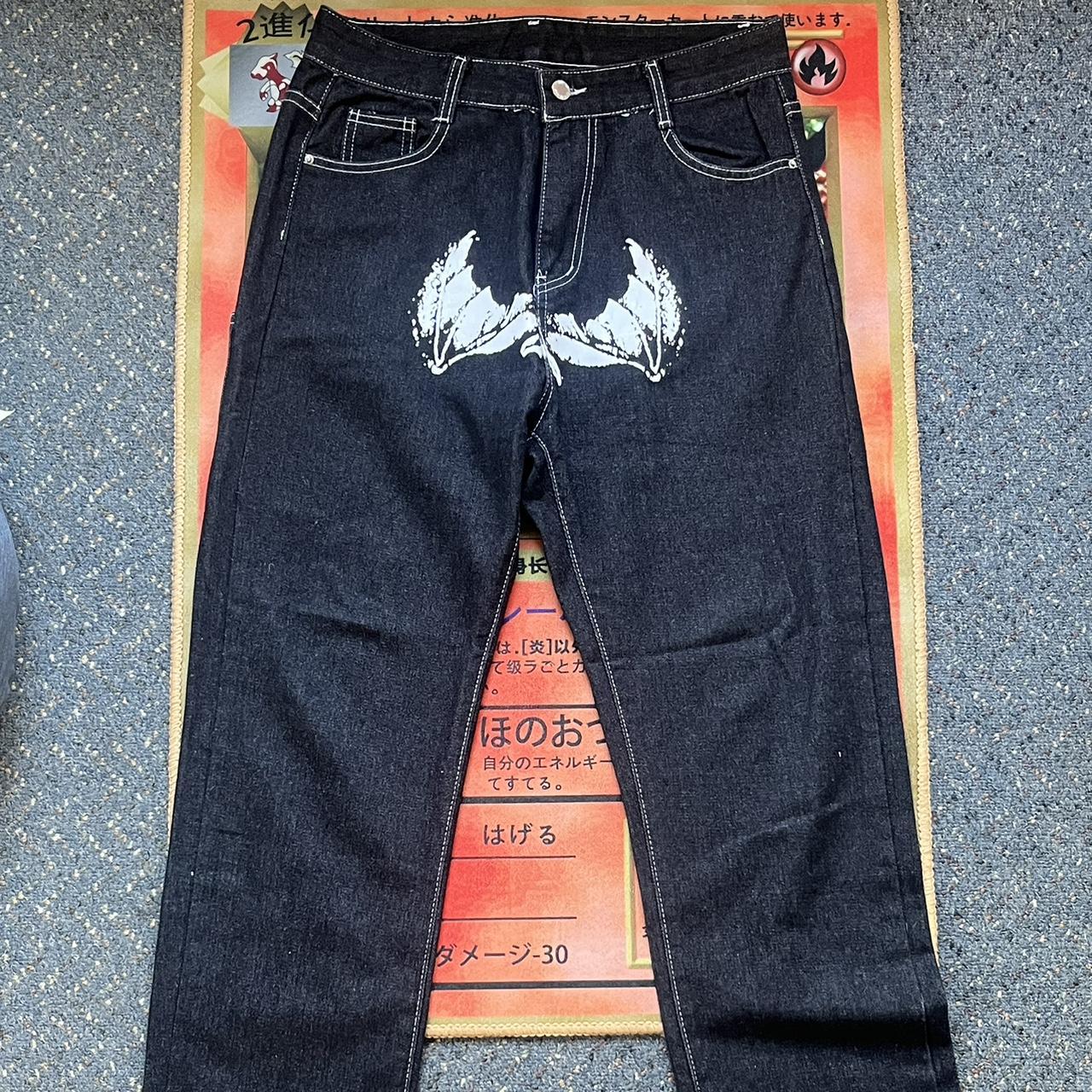 Black Bat Logo Double Micheal Myres Pocket Pants - Depop