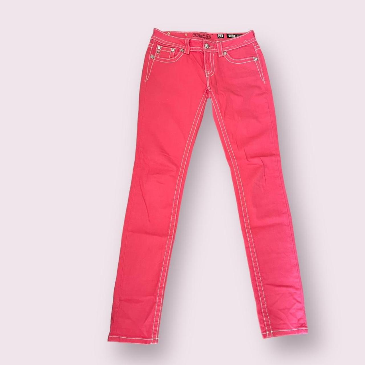 Miss Me Women's Pink Jeans Depop