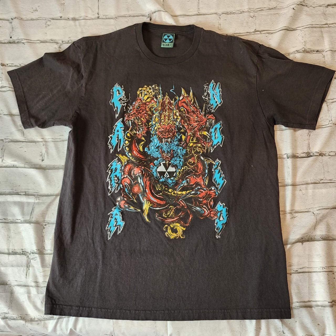 Paranoid Dragon Men's T shirt, size large,