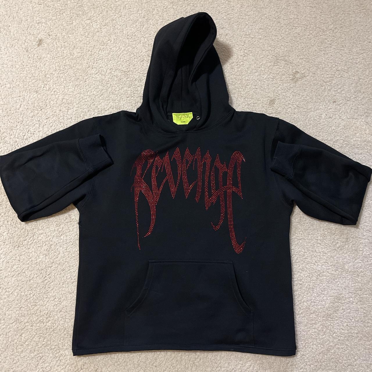 revenge rhinestone xxxtentacion hoodie size XL send... - Depop