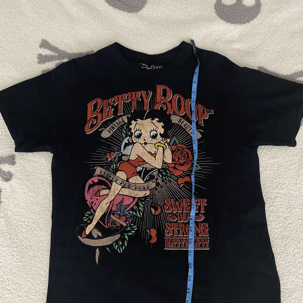 Cut Cropped Betty Boop Shirt Depop