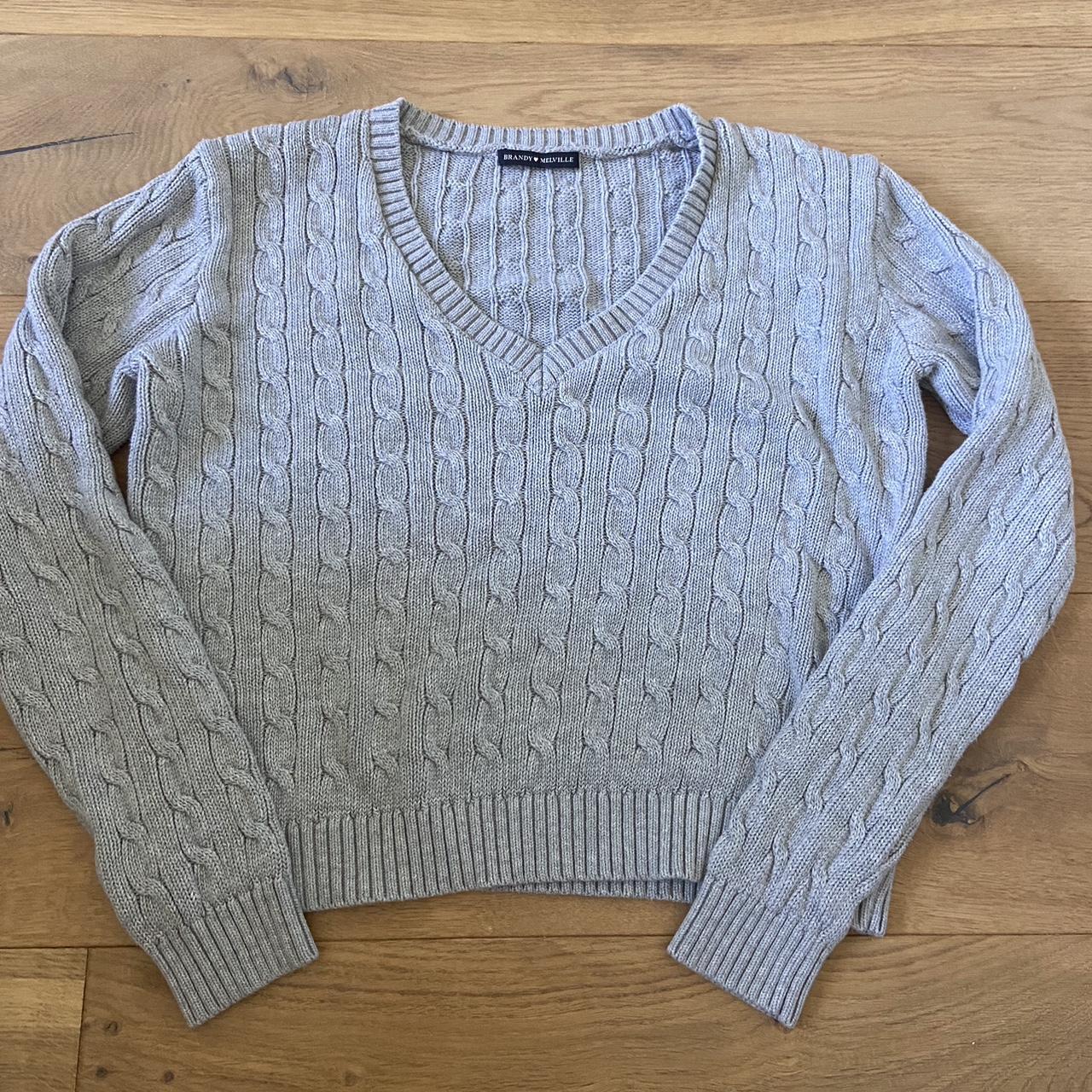 Brandy Melville Grey Sweater -material is so nice... - Depop