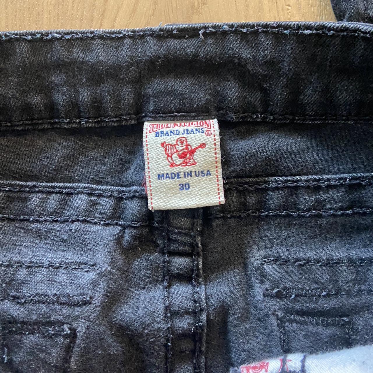 True Religion Black Jeans -detailing on back... - Depop