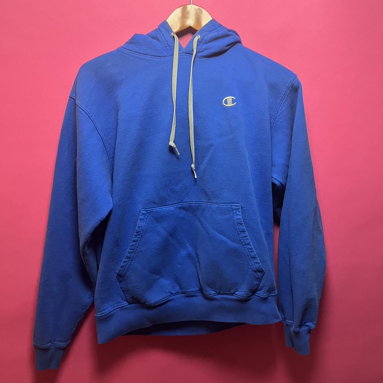 Vintage Blue champion hoodie size medium brand new - Depop