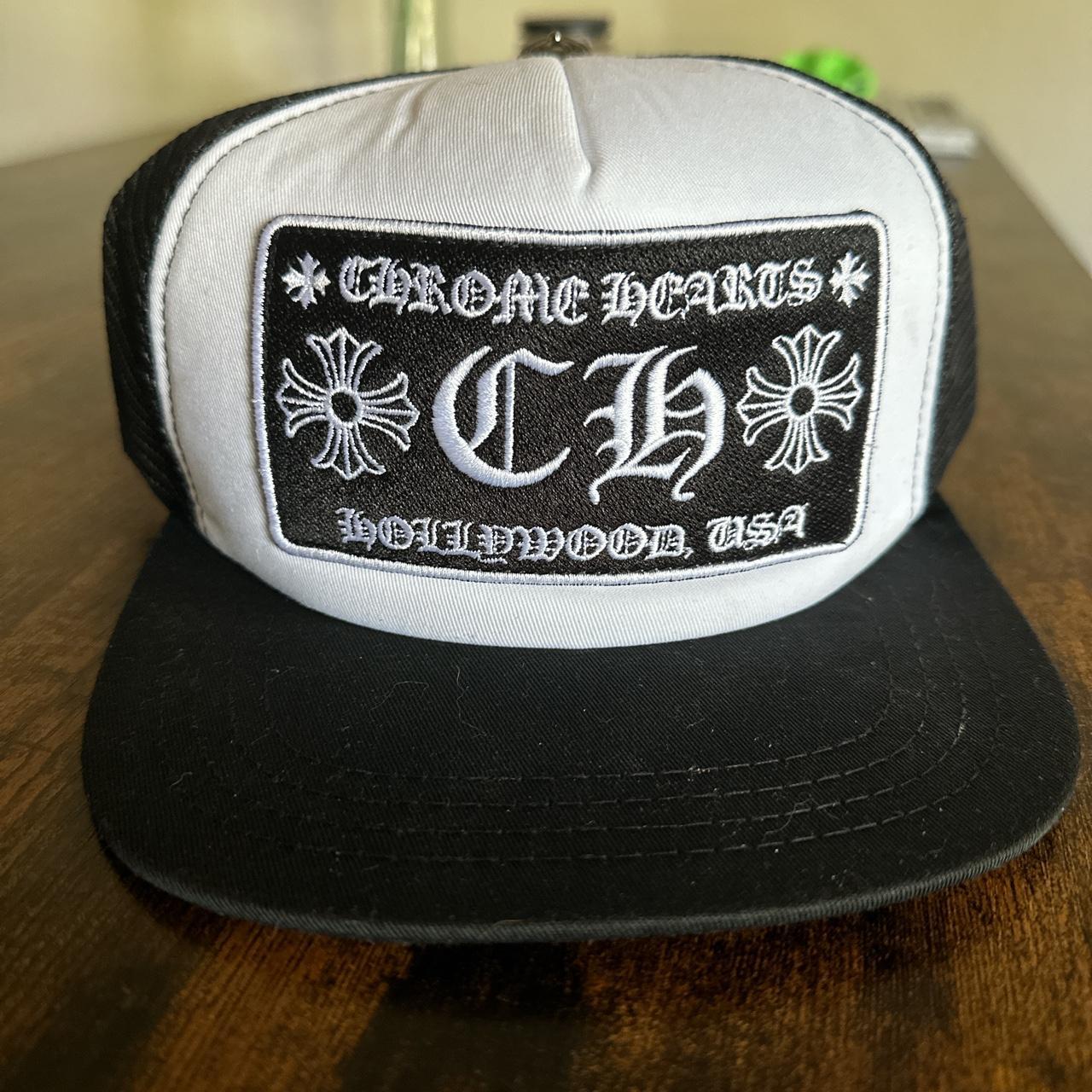 White Chrome Hearts beanie Open to any - Depop