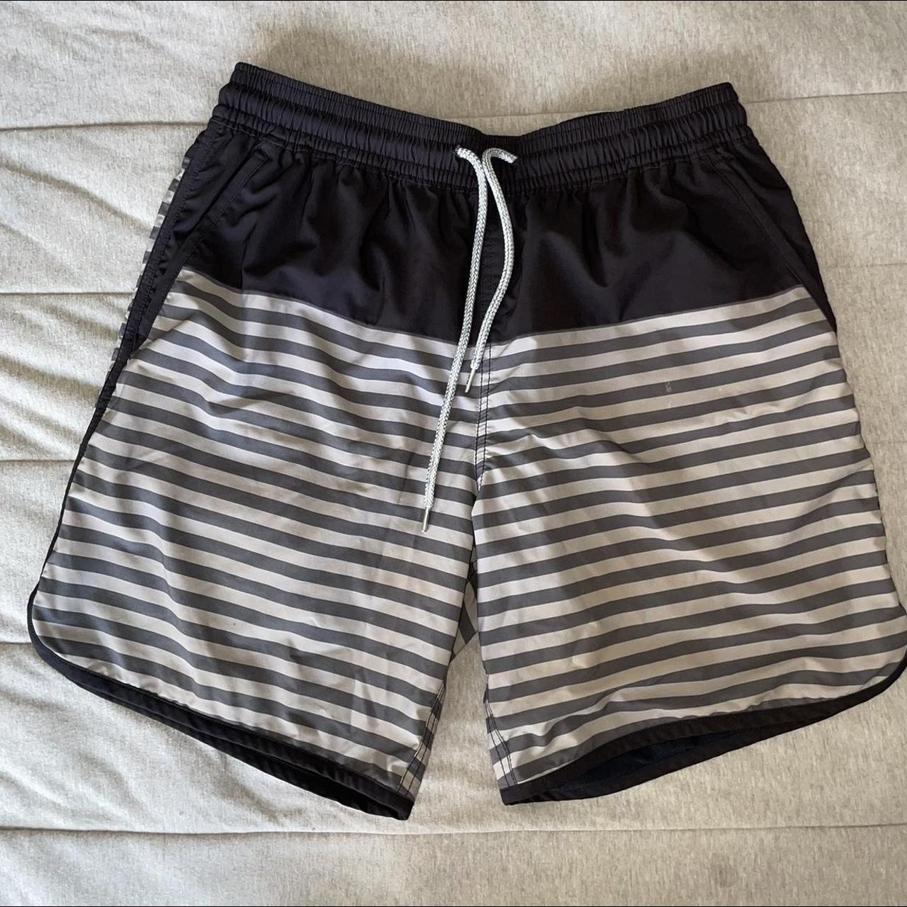 Kith Men's Black and Grey Swimbriefsshorts Depop