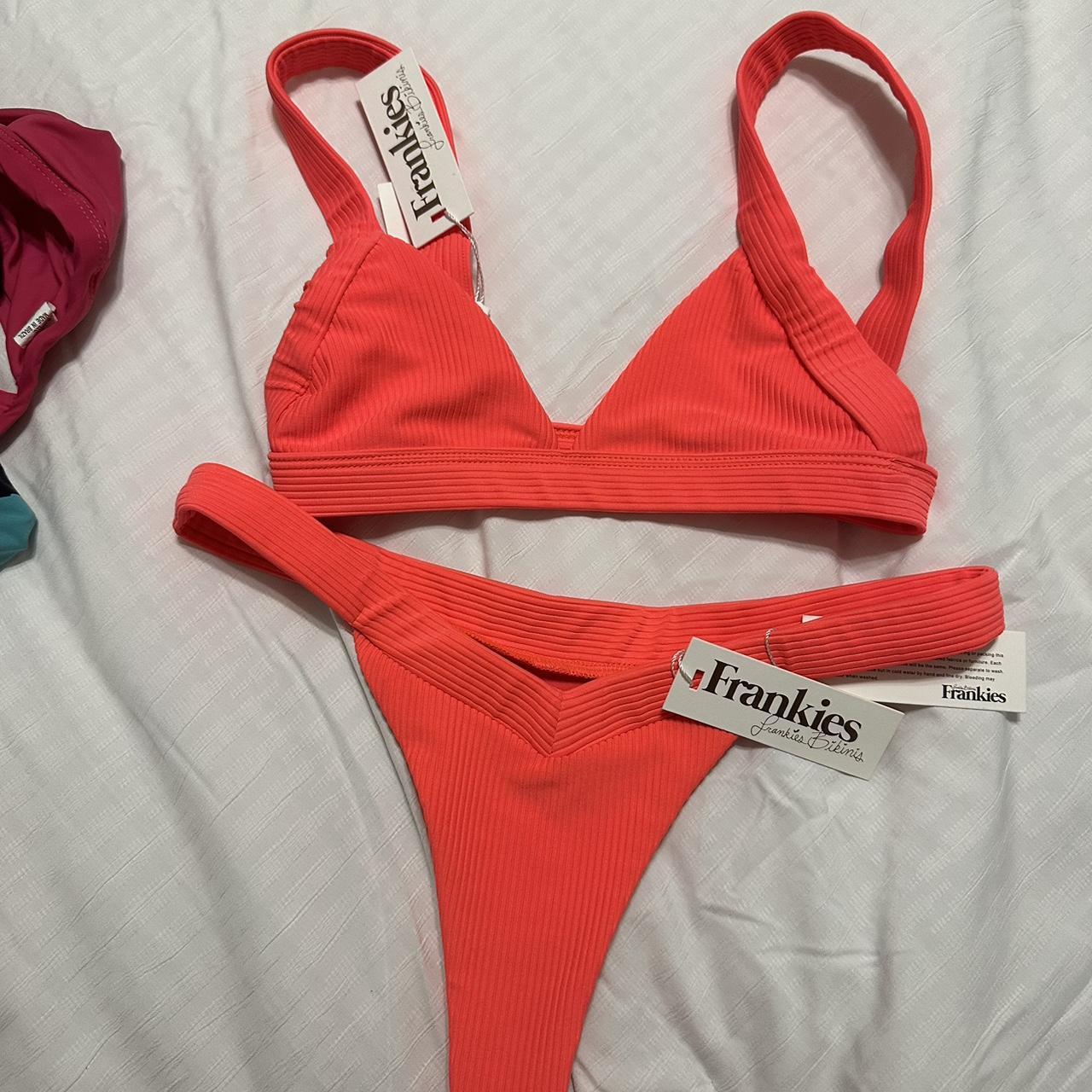 Frankies Bikinis Women S Pink And Orange Bikinis And Tankini Sets Depop