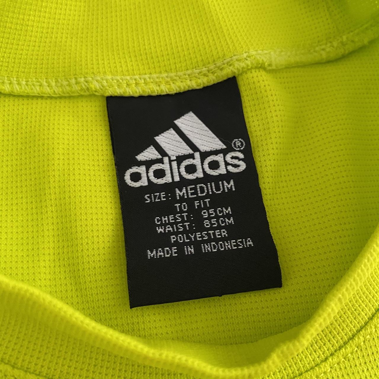 Adidas Running Sportswear Vintage 90's Shirt Neon... - Depop