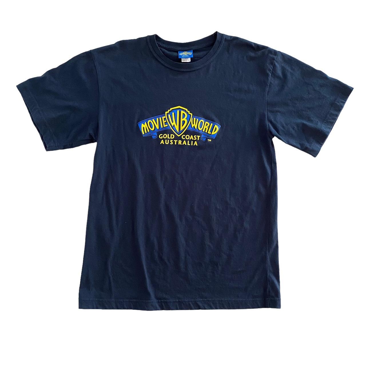 Warner Bros. Men's Navy and Blue T-shirt | Depop
