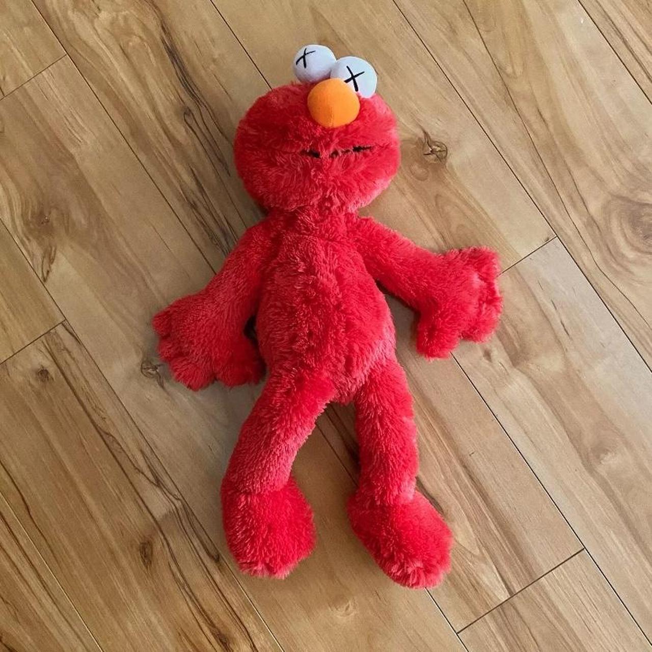 KAWS Sesame Street Elmo UNIQLO Plush Toy. Depop