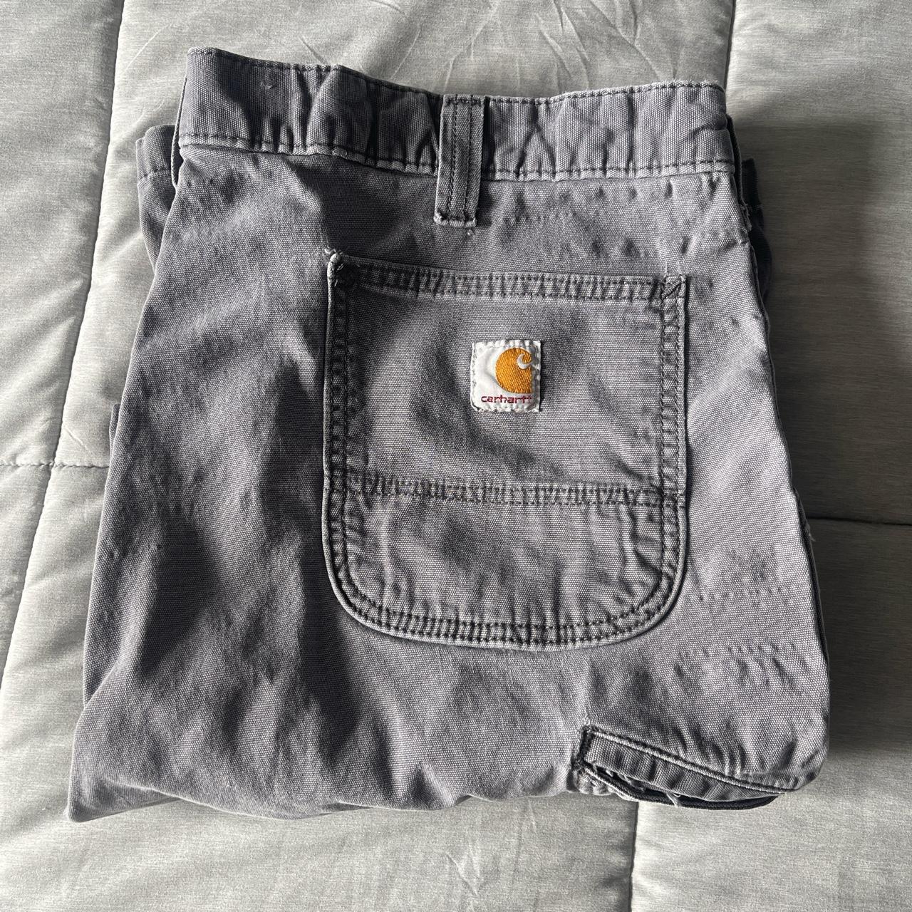 Grey carhartt relaxed fit carpenters 42x32 Small... - Depop