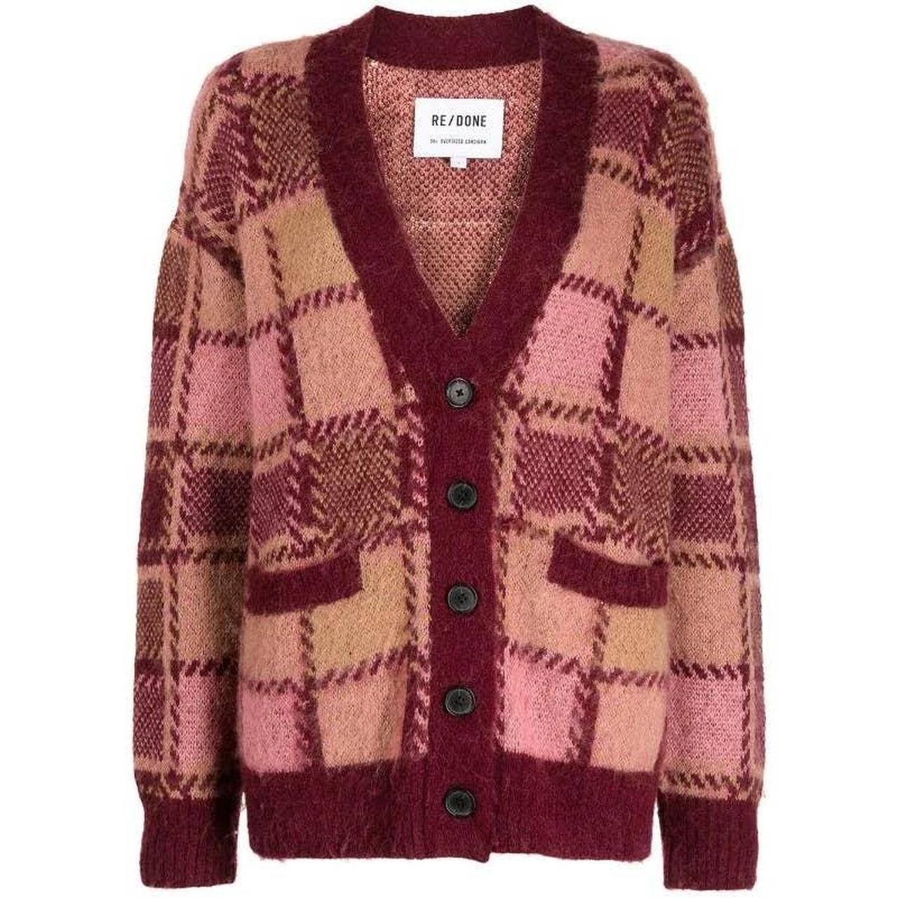 RE/DONE Women's Pink and Brown Jumper