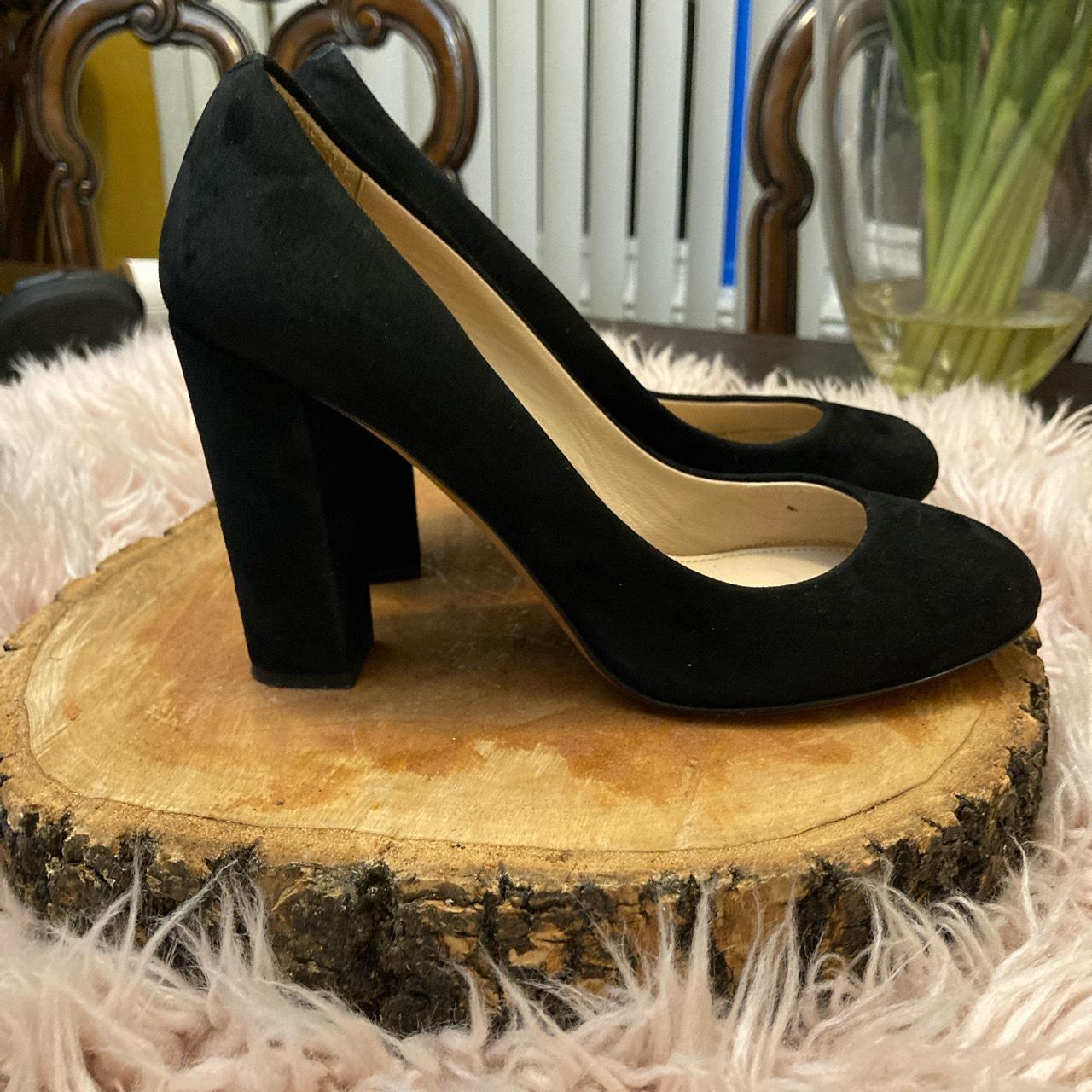 J crew black sale suede pumps