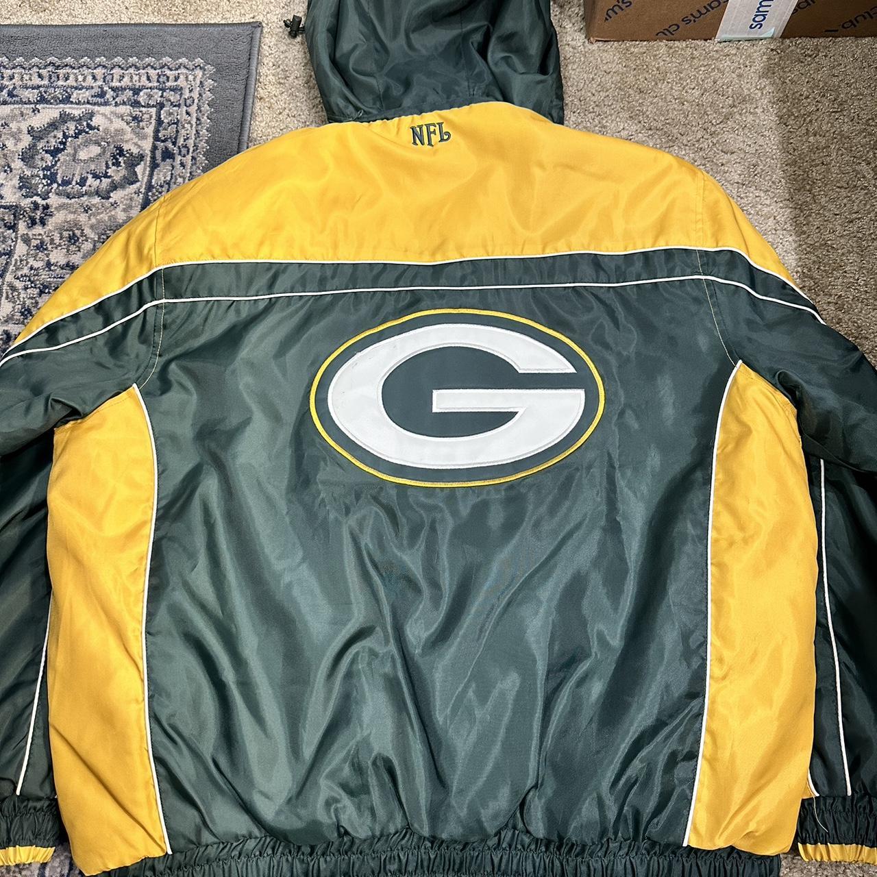 Green Bay packers puffer jacket NFL with removable - Depop