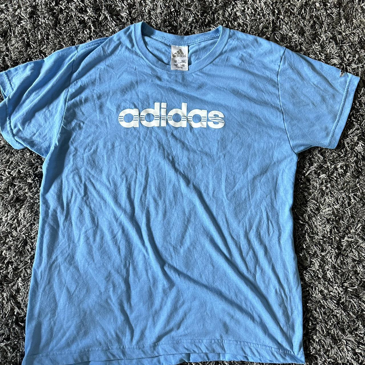 Adidas Men's T-Shirt - Blue - L