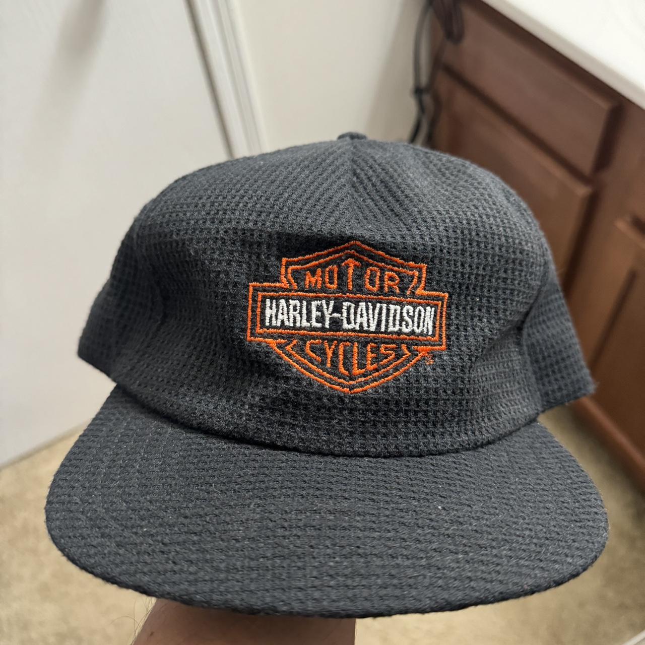 Vintage 90s Harley Davidson hat some kind of cordory... - Depop