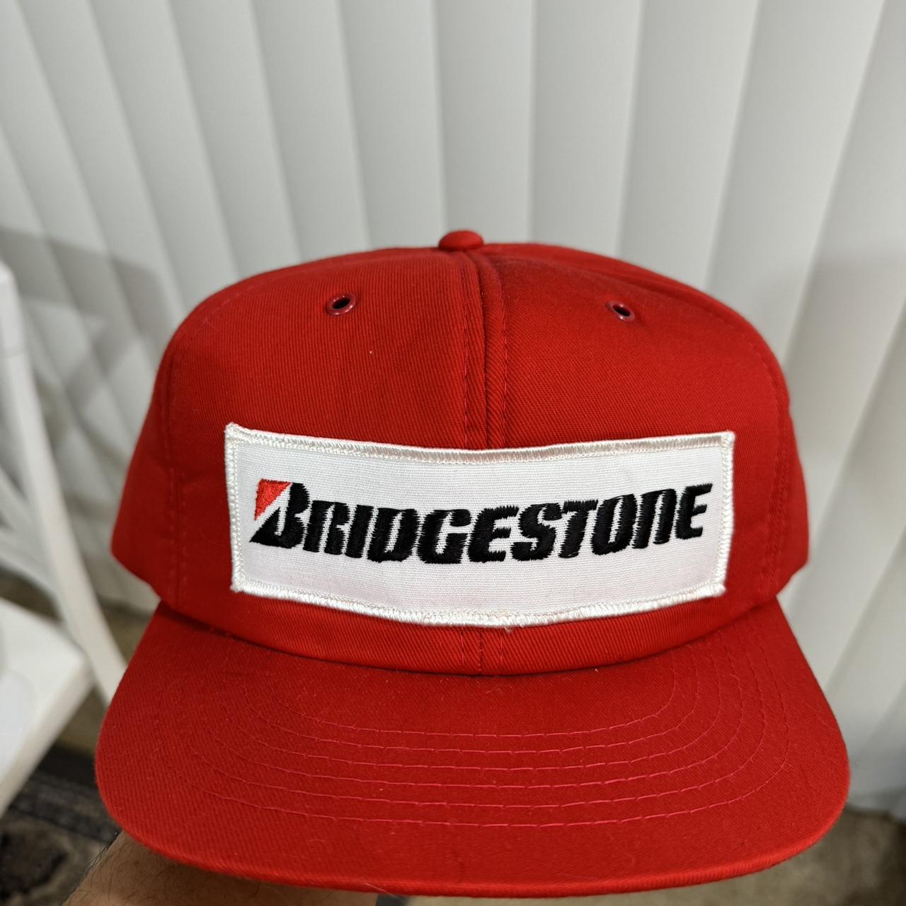 Vintage 90s Bridgestone snapback hat foam