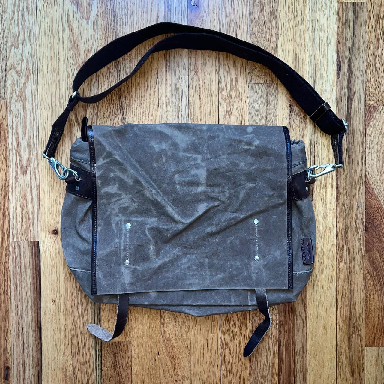 Small Messenger Bag Waxed Canvas Mens