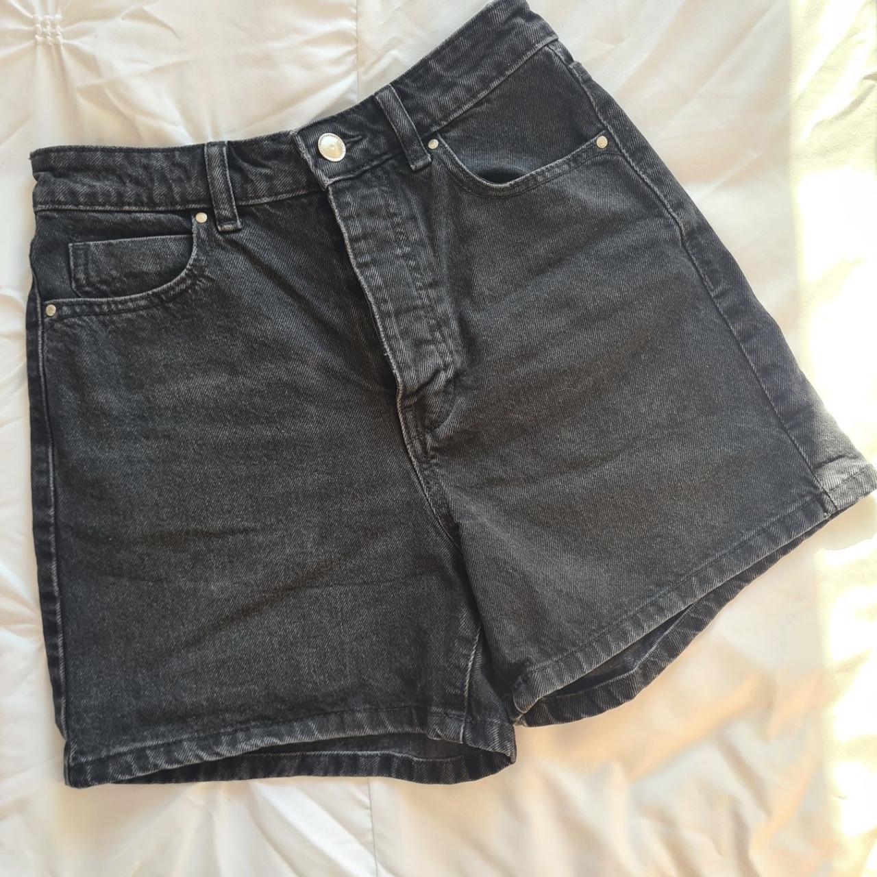 Zara Black Denim Shorts Size EU36/ Size... - Depop