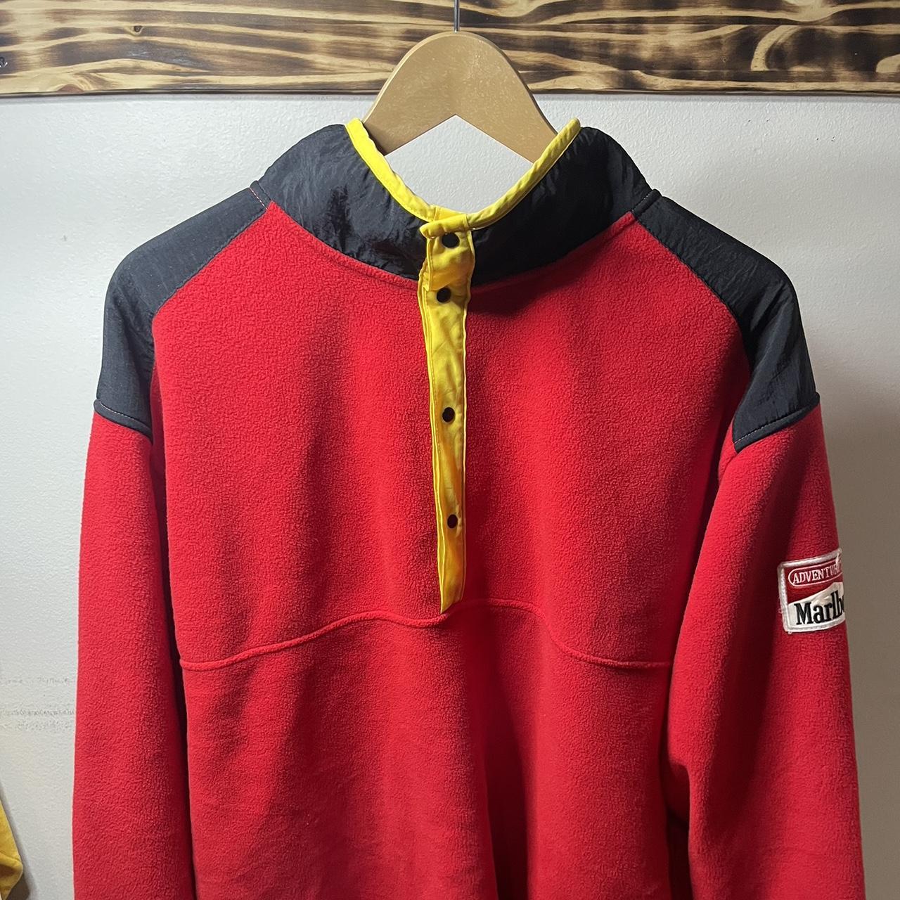 MARLBORO QUARTER ZIP FLEECE JACKET ***CUTOFF TAG ON... - Depop