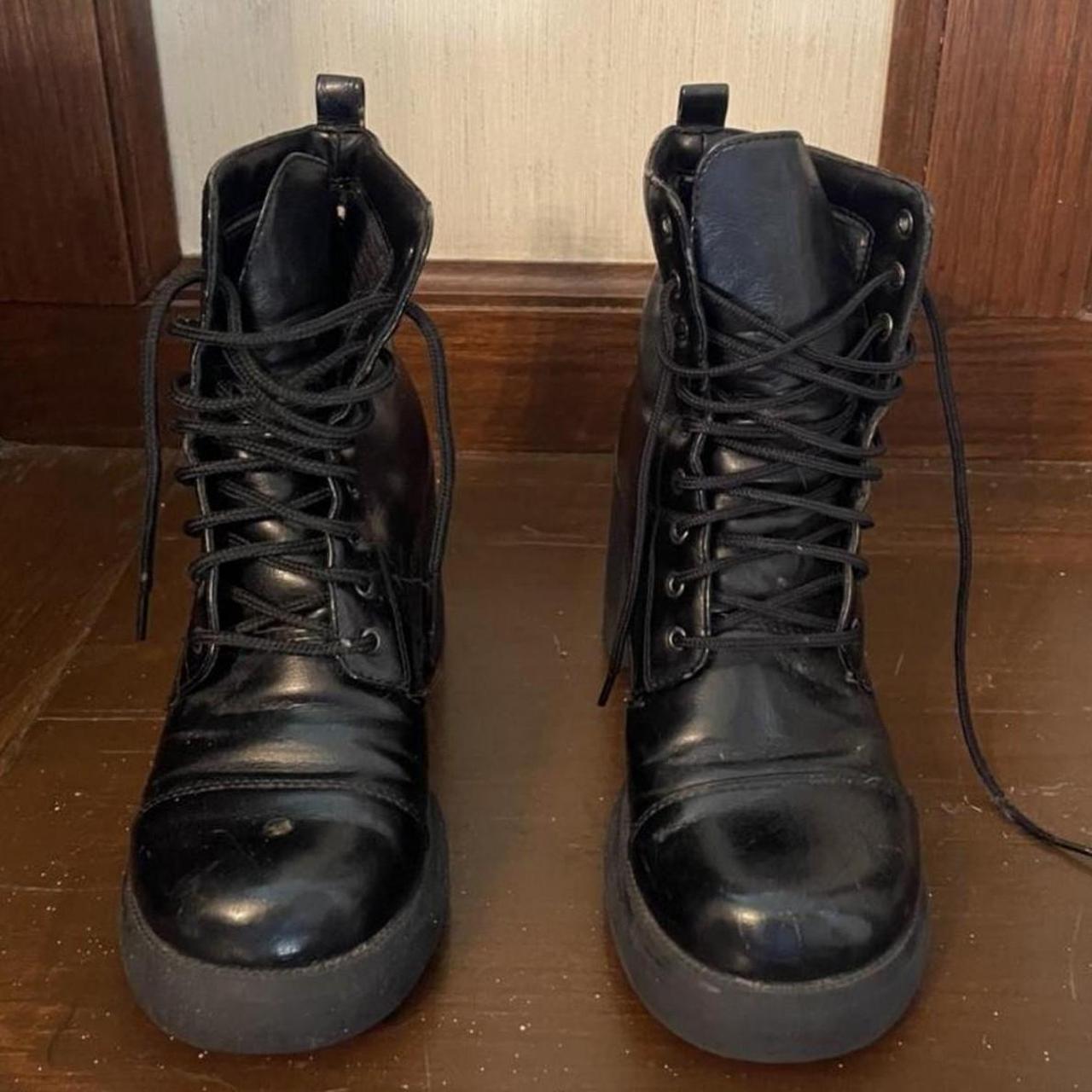 platform combat shoes