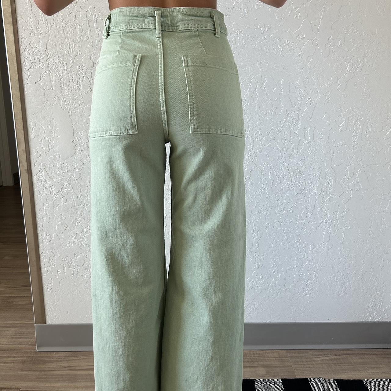 Super cute and comfy green Zara pants Depop