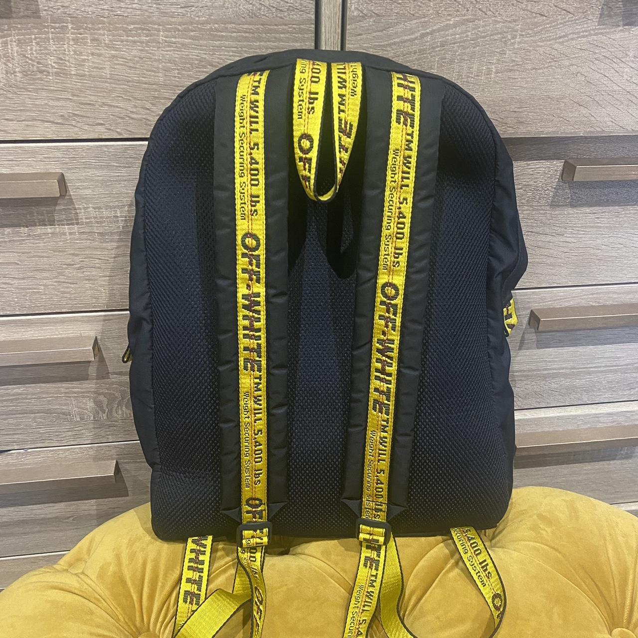 off white backpack yellow industrial straps